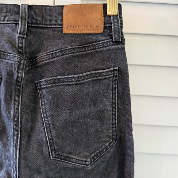 Denim Forum The Arlo High Rise Straight 30L Faded Black Jeans Size 25 - Picture 10 of 14